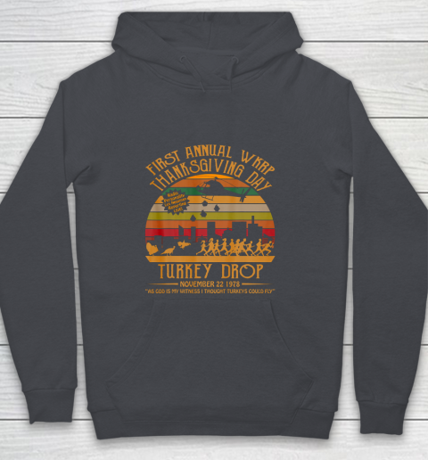 WKRP Thanksgiving Day Turkey Drop Youth Hoodie 5