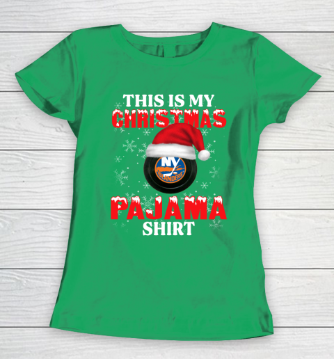 New York Islanders This Is My Christmas Pajama Shirt NHL Women's T-Shirt 5