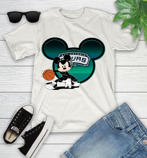 NBA San Antonio Spurs Mickey Mouse Disney Basketball Youth T-Shirt