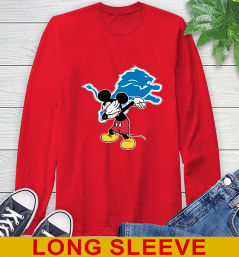 Detroit Lions NFL Football Dabbing Mickey Disney Sports Long Sleeve T-Shirt 10