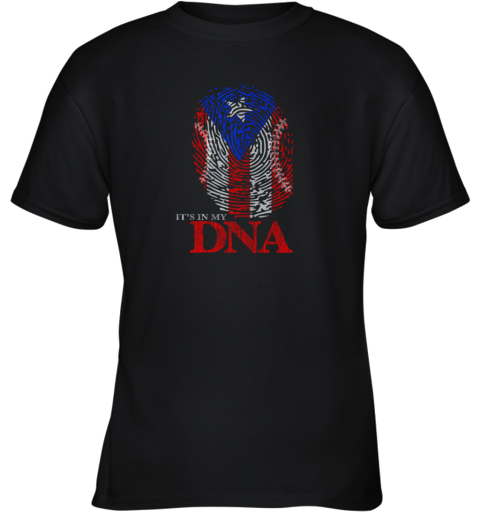 Puerto Rico Baseball DNA Shirt PR Boricua Flag Borinquen Youth T-Shirt