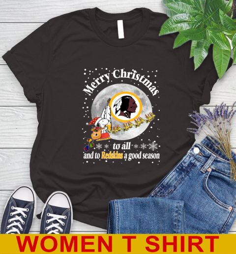 Washington Redskins Merry Christmas To All And To Redskins A Good Season NFL Football Sports Women's T-Shirt 9