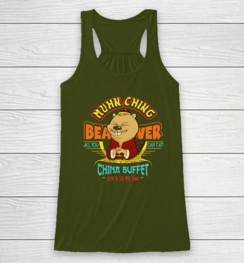 Muhn Ching Beaver All You Can Eat China Buffet Chow Racerback Tank 2