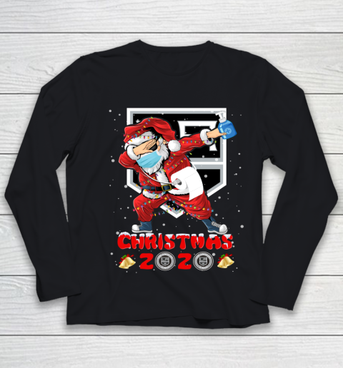 Los Angeles Kings Funny Santa Claus Dabbing Christmas 2020 NHL Youth Long Sleeve