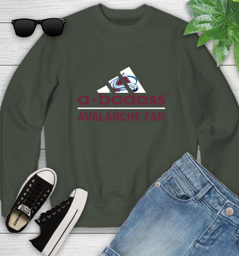 NHL A Badass Colorado Avalanche Fan Adidas Hockey Sports Youth Sweatshirt 9