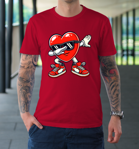 Dabbing Heart Funny Gifts Valentines Day T-Shirt 8