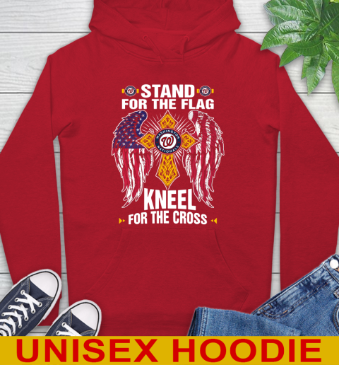 MLB Baseball Washington Nationals Stand For Flag Kneel For The Cross Shirt Hoodie - Image 11