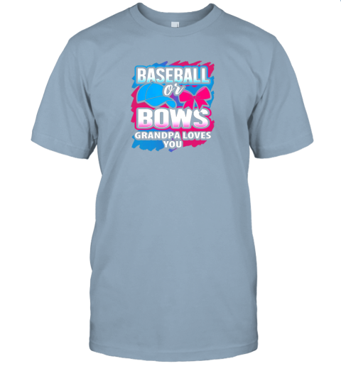 qw20 baseball or bows grandmpa loves you gender reveal pink blue jersey t shirt 60 front light blue