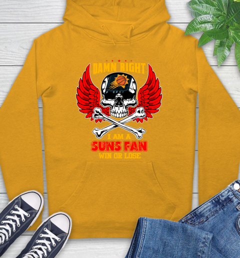 NBA Damn Right I Am A Phoenix Suns Win Or Lose Skull Basketball Sports Hoodie 2