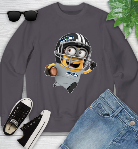 NFL Seattle Seahawks Minions Disney Football Sports Youth Sweatshirt 6