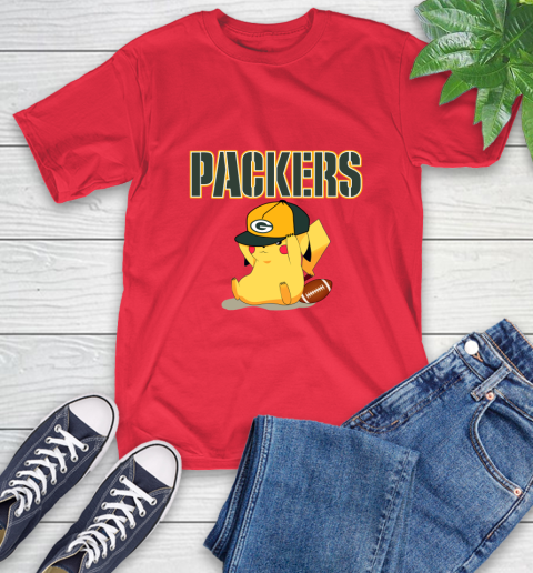 NFL Pikachu Football Sports Green Bay Packers T-Shirt 10