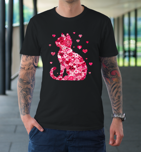 Funny Girls Cat Valentines Day Happy Meowentine's Day T-Shirt