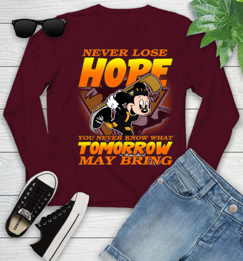 Pittsburgh Penguins NHL Hockey ootball Mickey Disney Never Lose Hope Youth Long Sleeve 6