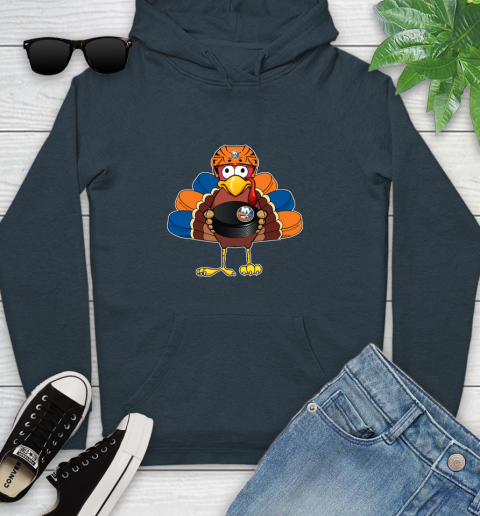 New York Islanders Turkey Thanksgiving Day Youth Hoodie 8