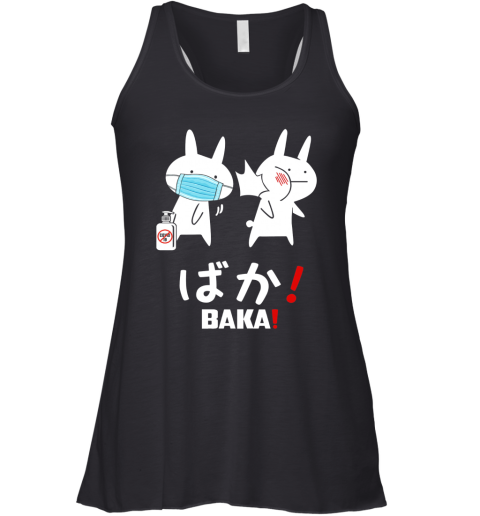 Anime Baka Rabbit Slap Mask Covid 19 Racerback Tank