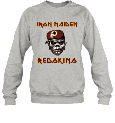 NFL Washington Redskins Iron Maiden Rock Band Music Football Sports Asp9mO7m2TM sweatshirt 35 95 151514 front ash