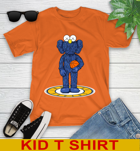 NBA Basketball Indiana Pacers Kaws Bff Blue Figure Shirt Youth T-Shirt 7