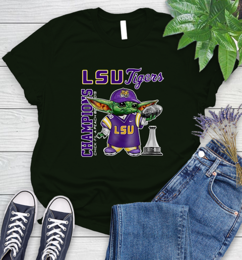 Baby Yoda LSU Tigers Champion Shirt 94