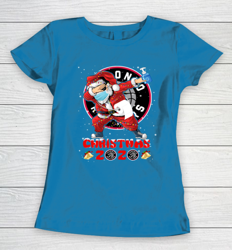 Toronto Raptors Funny Santa Claus Dabbing Christmas 2020 NBA Women's T-Shirt 6