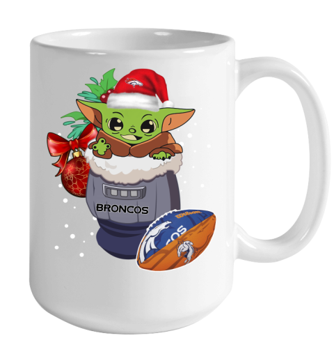 Denver Broncos Christmas Baby Yoda Star Wars Funny Happy NFL Color Changing Mug 15oz 2