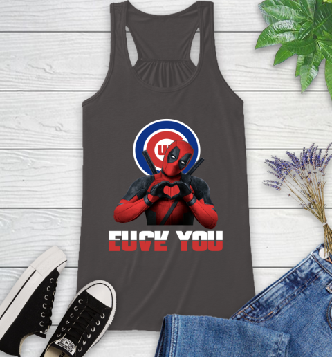 MLB Chicago Cubs Deadpool Love You Fuck You Baseball Sports Racerback Tank 11