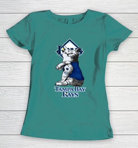 MLB Baseball My Cat Loves Tampa Bay Rays Women's T-Shirt 10