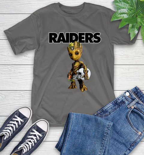 Oakland Raiders NFL Football Groot Marvel Guardians Of The Galaxy T-Shirt 9