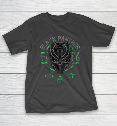 Marvel Black Panther Green Geometric Pattern Vintage T-Shirt
