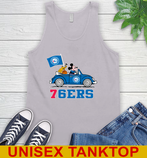 NBA Basketball Philadelphia 76ers Pluto Mickey Driving Disney Shirt Tank Top 4
