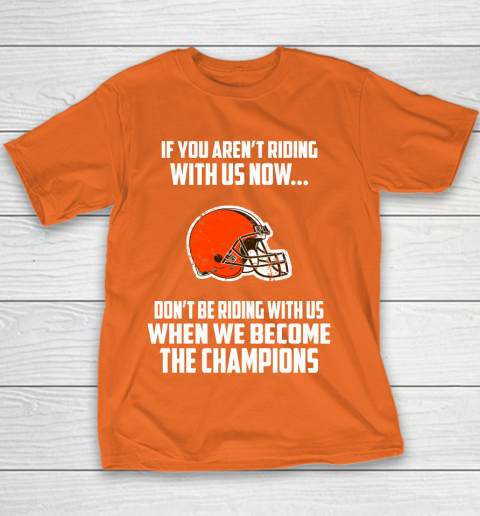 NFL Cleveland Browns Football We Become The Champions Youth T-Shirt 4