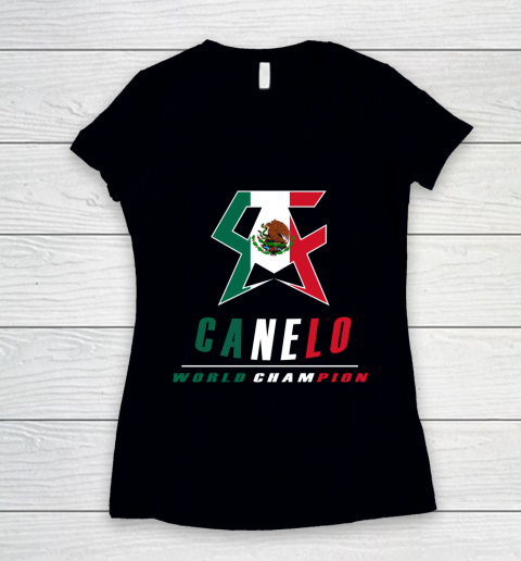 Canelo alvarez World Champion Mexico Women's V-Neck T-Shirt