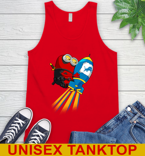 NFL Football Detroit Lions Deadpool Minion Marvel Shirt Tank Top 5
