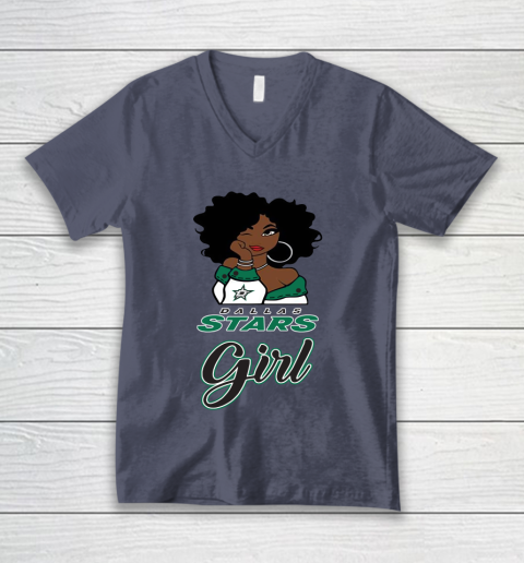 Dallas Stars Girl NHL V-Neck T-Shirt 8