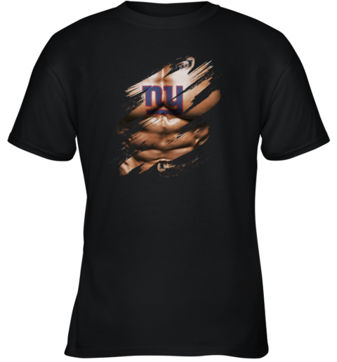 NFL Logo 3D Art Chest New York Giants Tattoo Youth T-Shirt