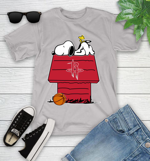 Houston Rockets NBA Basketball Snoopy Woodstock The Peanuts Movie Youth T-Shirt 12