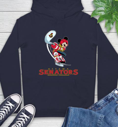 NHL Hockey Ottawa Senators Cheerful Mickey Mouse Shirt Hoodie 5 NHL Hockey Ottawa Senators Cheerful Mickey Mouse Shirt Hoodie - Image 5