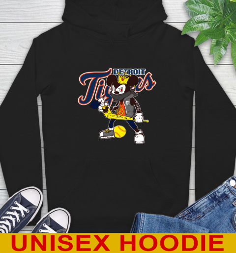Detroit Tigers MLB Baseball Mickey Peace Sign Sports Hoodie 2