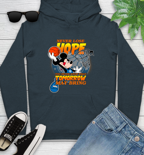 Philadelphia 76ers NBA Basketball Mickey Disney Never Lose Hope Youth Hoodie 10