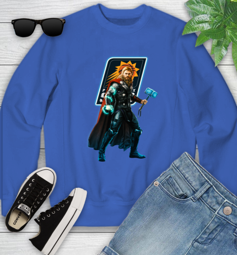 NBA Thor Avengers Endgame Basketball Phoenix Suns Youth Sweatshirt 8