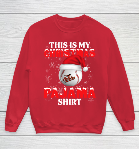 Baltimore Orioles This Is My Christmas Pajama Shirt MLB Youth Sweatshirt 7