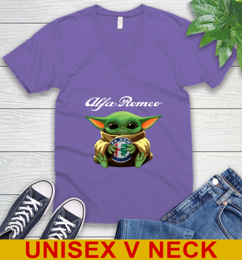 Star Wars Baby Yoda Hugs Alfa Romeo Car Shirt 54