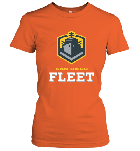 San Diego Fleet logo n6u1 san diego fleetlogo ladies t shirt 20 front orange