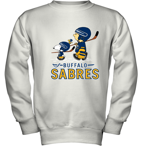 Let's Play Buffalo Sabres Ice Hockey Snoopy NHL Youth Sweatshirt