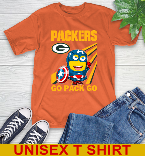 NFL Football Green Bay Packers Captain America Marvel Avengers Minion Shirt T-Shirt 4
