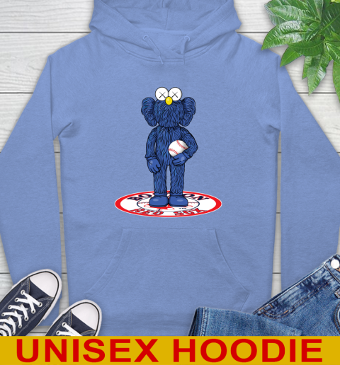 MLB Baseball Boston Red Sox Kaws Bff Blue Figure Shirt Hoodie 11