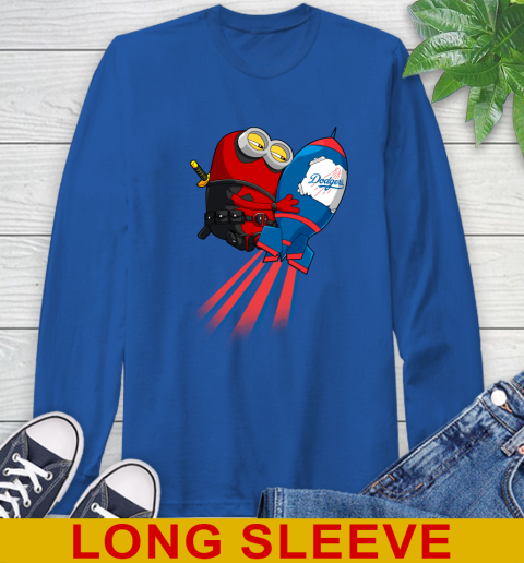 MLB Baseball Los Angeles Dodgers Deadpool Minion Marvel Shirt Long Sleeve T-Shirt 11