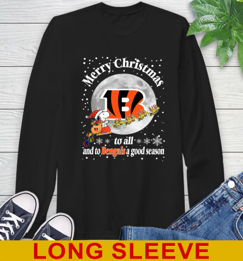 Cincinnati Bengals Merry Christmas To All And To Bengals A Good Season NFL Football Sports Long Sleeve T-Shirt