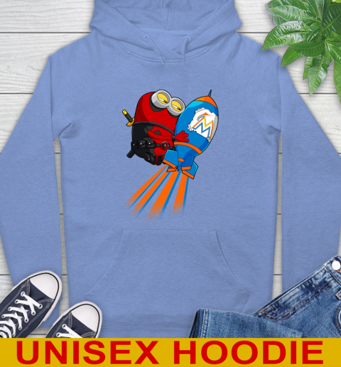 MLB Baseball Miami Marlins Deadpool Minion Marvel Shirt Hoodie 11