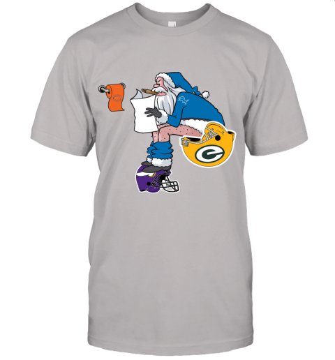 Santa Claus Detroit Lions Shit On Other Teams Christmas Unisex Jersey Tee