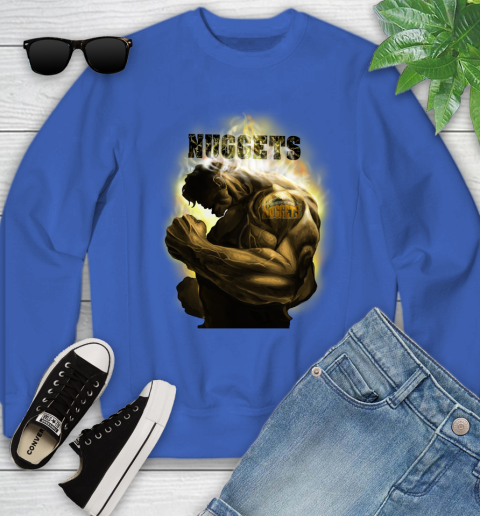 Denver Nuggets NBA Basketball Hulk Marvel Avengers Sports Youth Sweatshirt 7